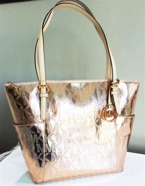 michael kors rosegold tasche